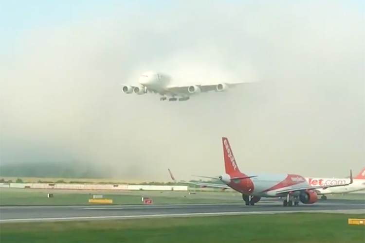 See how Emirates A380 aircraft makes a grand entrance