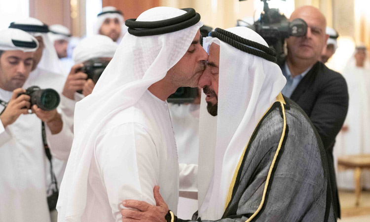 Sheikh Sultan receives condolences on death of Khalid Al Qasimi