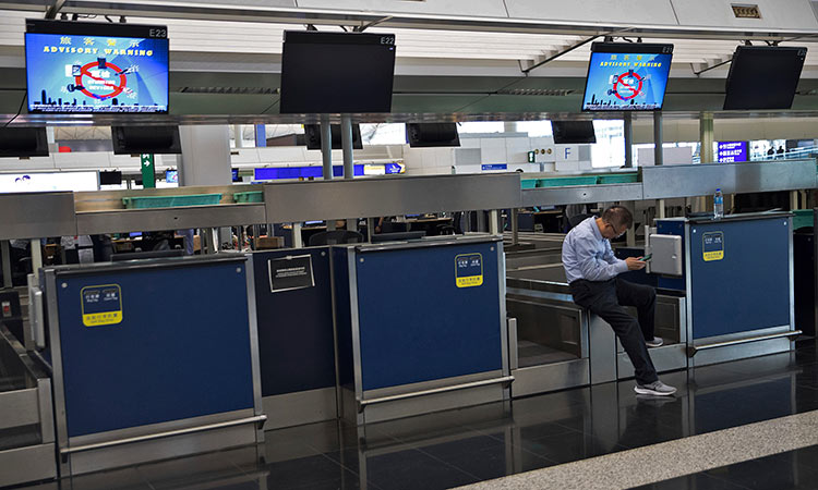 Hong Kong airport suspends all check-ins