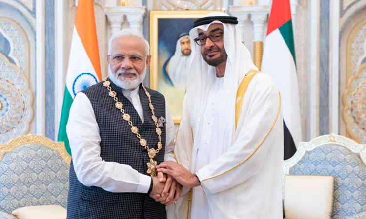 Sheikh Mohamed confers 'Order of Zayed' on Indian PM Modi