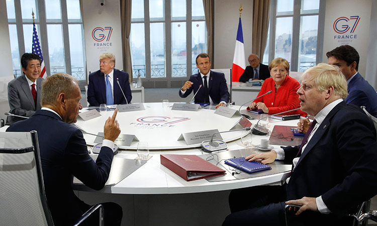 G-7 leaders meeting on threats to global economy