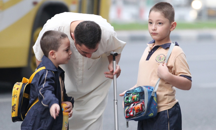 Parents who are federal govt employees can pick up and drop their children on the first day of school