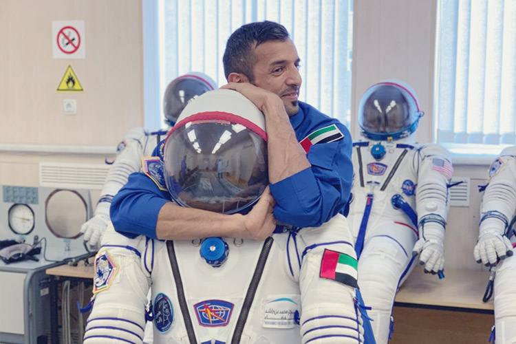 Emirati astronaut shares Jiujitsu moves with space suit