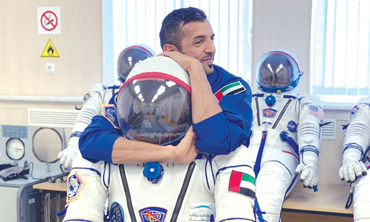 Emirati astronaut shares Jiu-jitsu moves with space suit