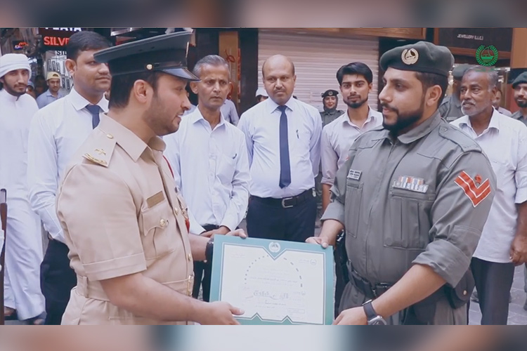 Watch how Dubai Police honour officer for diligent work and positivity 