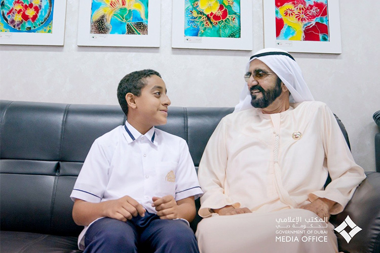 Video: Sheikh Mohammed visits Kalba school whose bus caught fire, meets students  