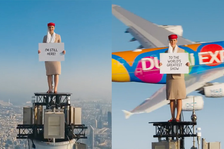 Emirates goes to the top of Burj Khalifa for another sensational video highlighting Expo’s appeal