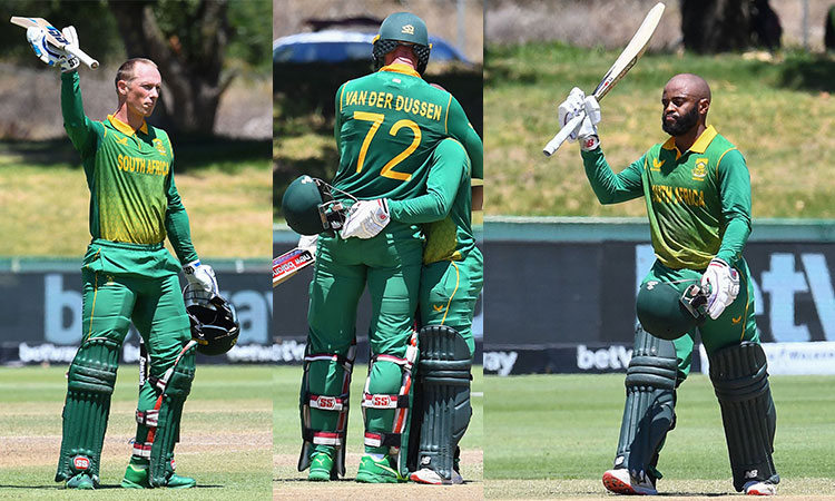 Van der Dussen, Bavuma centuries help South Africa beat India in ODI opener