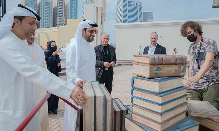 Sultan Bin Ahmed checks preparations for ‘Narratives of the Place’