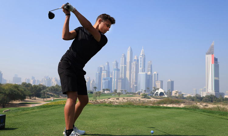 Football and F1 stars feel the nerves at Dubai Desert Classic pro-am