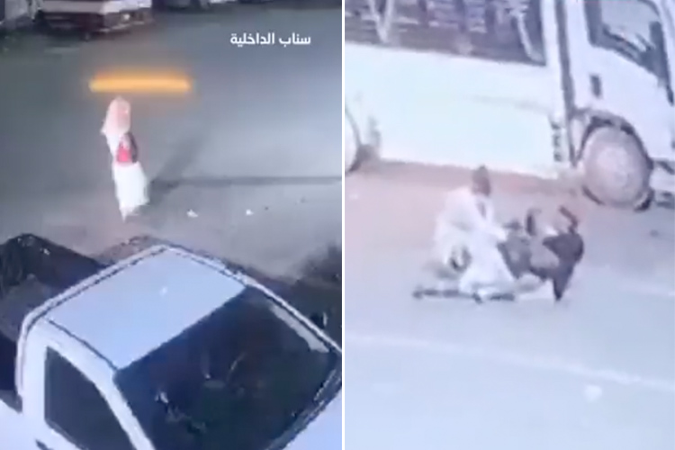 VIDEO: Riyadh Police arrest two Saudis for running over a man, and robbing him