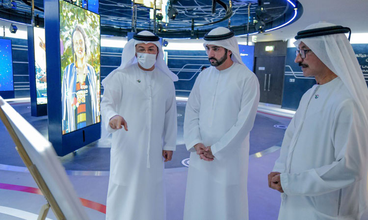 Sheikh Hamdan visits DP World Pavilion at Expo 2020 Dubai