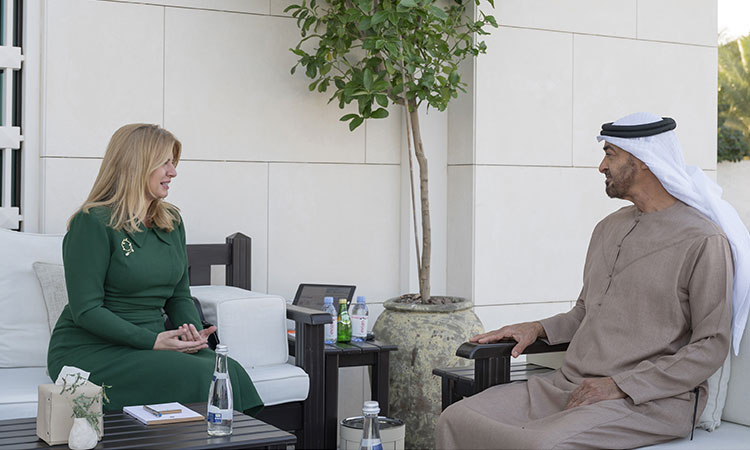 Mohamed Bin Zayed, Slovak President Zuzana discuss bilateral ties 