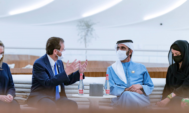 Sheikh Mohammed meets President of Israel at Expo 2020 Dubai