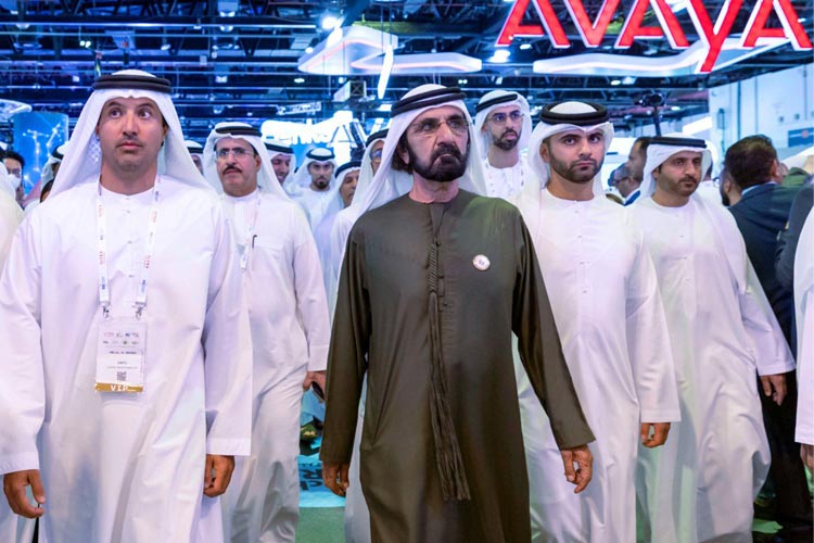 Mohammed visits Gitex Global, says humanity is in a historical transit stage