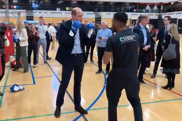 VIDEO: Prince William shows boxing skills on Olympic park visit