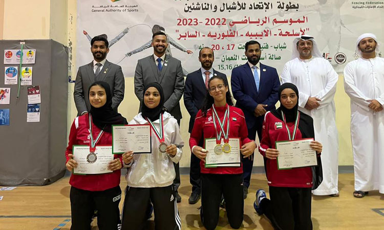 Sharjah Women's Sports Club fencers claim three medals at UAE Fencing Federation Championship