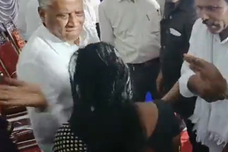 Indian minister slaps woman, claims he was 'stopping' her from falling at his feet