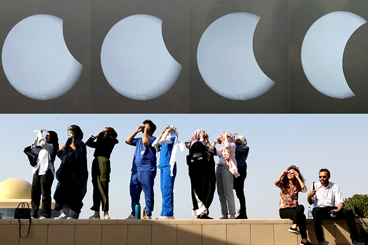 Huge crowd gathers to observe partial solar eclipse at Sharjah Astronomy Centre