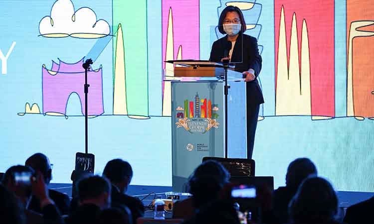 Taiwan’s Tsai says no backing down to Chinese aggression