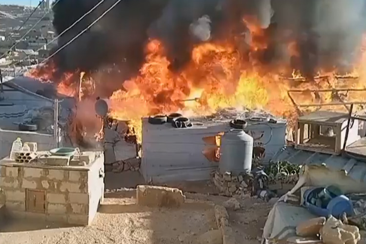 VIDEO: 100 Syrian refugee families displaced after fire guts tents at a camp in Lebanon