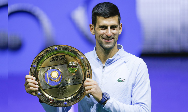 Djokovic takes 90th career title with Astana victory