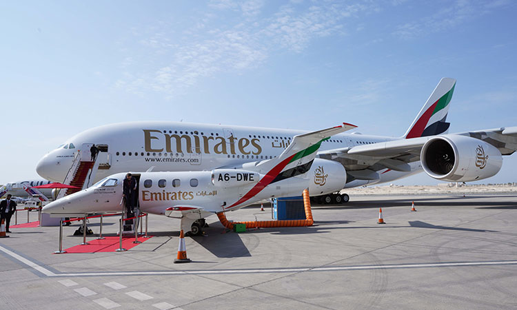 Emirates A380 attracts thousands of visitors at the Bahrain Air Show