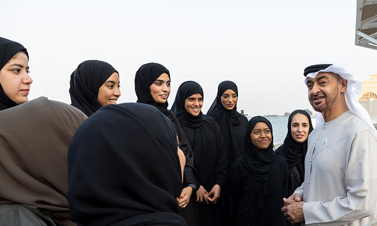 President Mohamed Bin Zayed receives UAE Armed Forces Women's Climbing Team