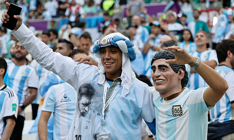 Qatar World Cup: Soccer fans at World Cup pay homage to Maradona with shirts and chants