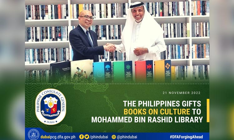 Philippines gifts books on culture to MBR Library