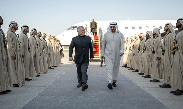 President Mohamed Bin Zayed, King Abdullah of Jordan hold talks in Abu Dhabi 