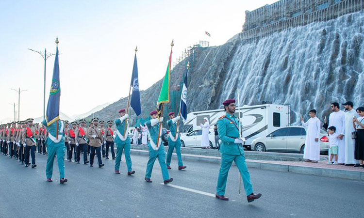 Sharjah Police organise mass festive march in Khorfakkan city