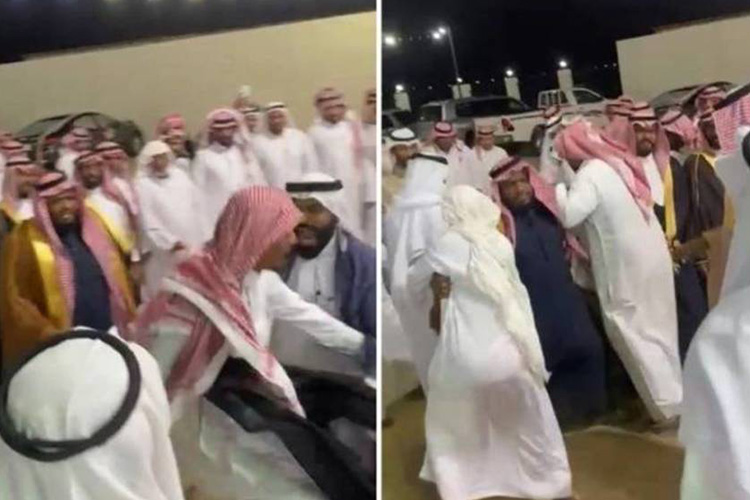 Saudi slaps an elderly man during a wedding, taken into custody 