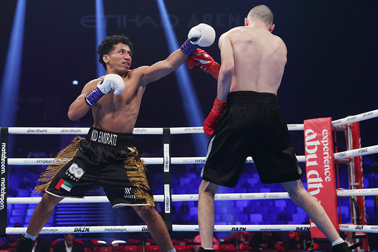 Emirati boxer Fahad Al Bloushi makes history in Abu Dhabi with victory in first champion fight