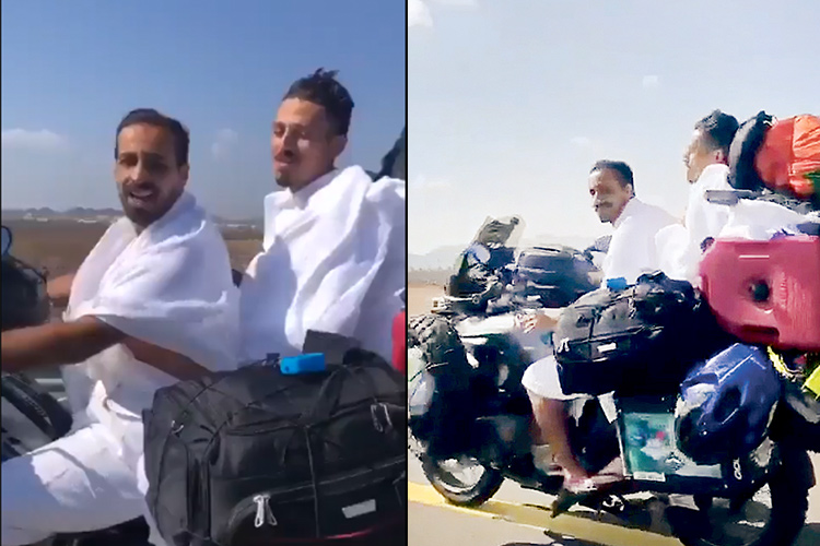 VIDEO: Two men reach Makkah in 50 days on a motorbike from Algeria to perform Umrah