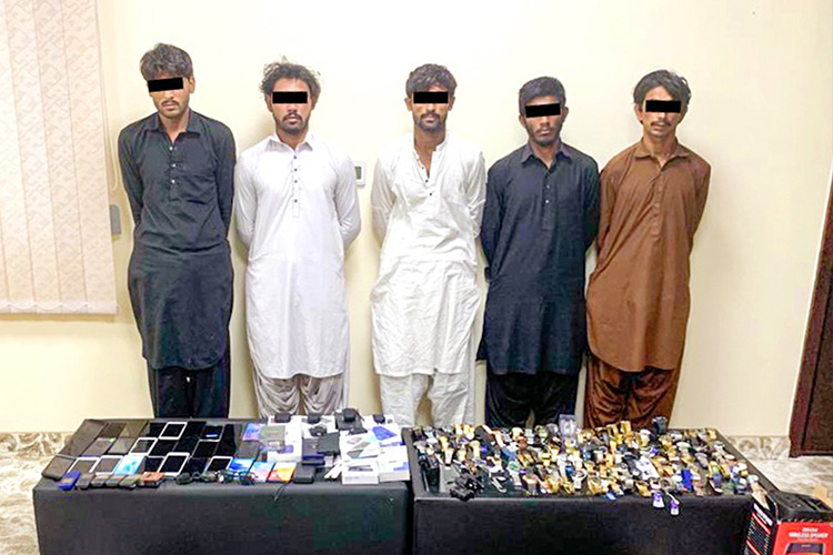 Sharjah Police arrest 5 for stealing mobile phones, watches and electronic devices