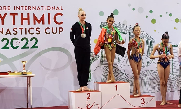 UAE’s Lamia lifts gold at Singapore International Rhythmic Gymnastics Championship