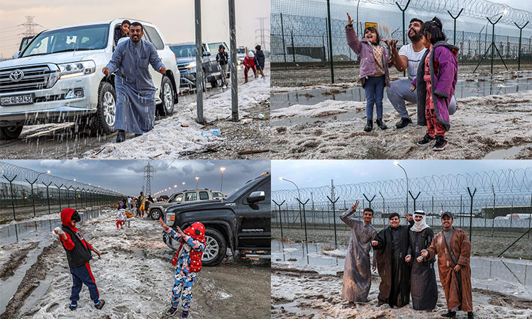 VIDEO: Kuwait hit by hailstorm; residents celebrate rare winter weather 