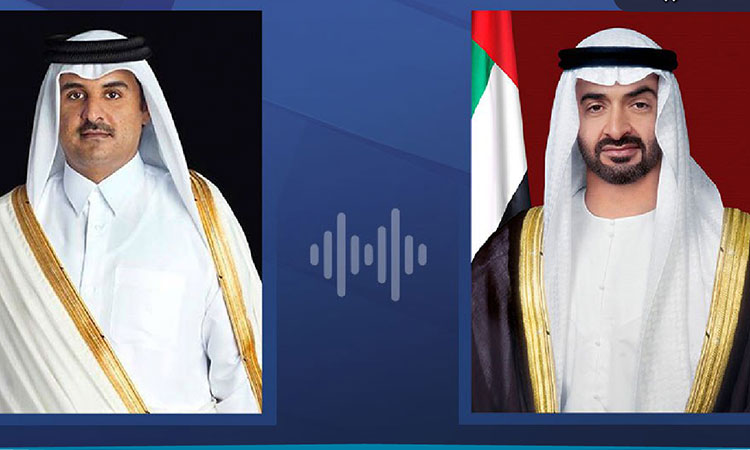 UAE President, Emir of Qatar discuss fraternal relations