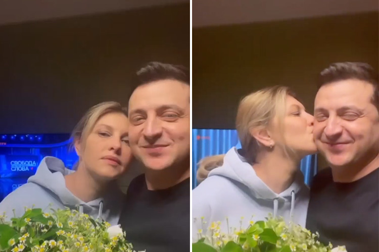 VIDEO: With war drums on, Ukrainian president celebrates Valentine's Day with his wife