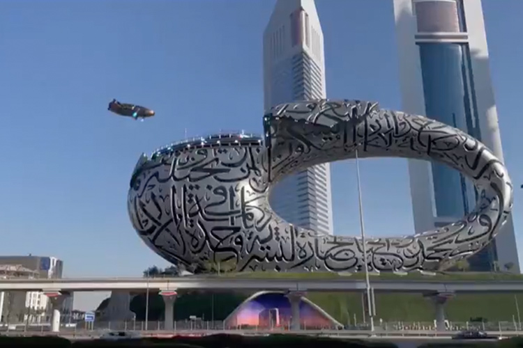 VIDEO: ‘Flying object’ lands on Dubai Museum of the Future 