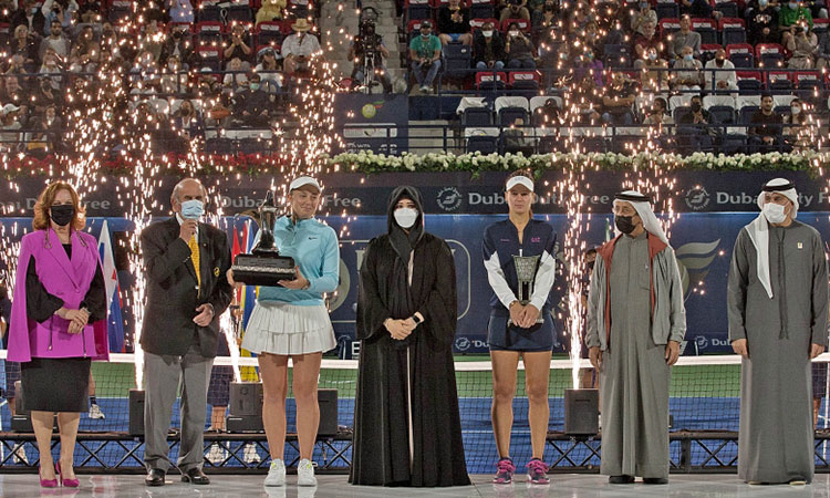 Jelena Ostapenko caps remarkable week with Dubai Open title