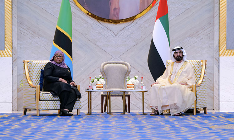 Sheikh Mohammed meets president of Tanzania at Expo 2020 Dubai