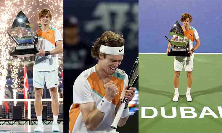  Rublev ends Vesely’s dream run, lifts Dubai Duty Free Tennis Championships title