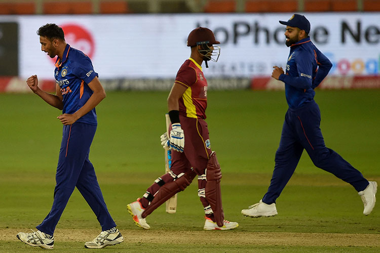 Krishna stars as India down West Indies to clinch ODI series