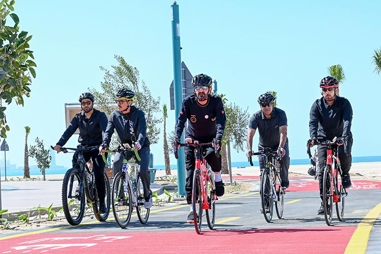 VIDEO: Mohammed inspects new bike path adjacent to Jumeirah Beach