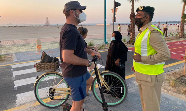 Dubai Police raise awareness of bicycles, e-scooter safety