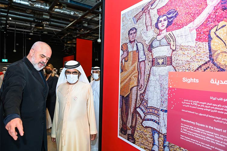 Mohammed meets Albania PM, visits Poland, Belgium and Thailand pavilions at Expo 