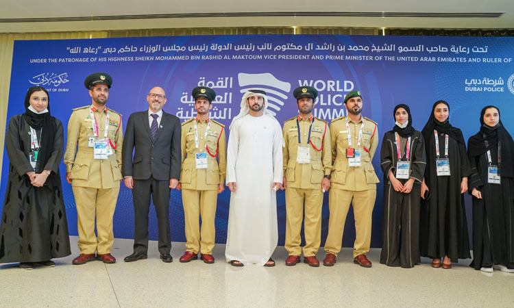 Sheikh Hamdan attends the opening of World Police Summit 2022