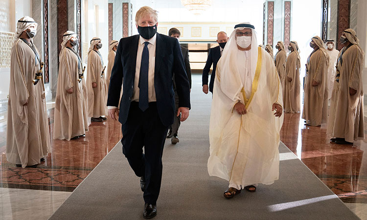 UK Prime Minister Boris arrives in UAE